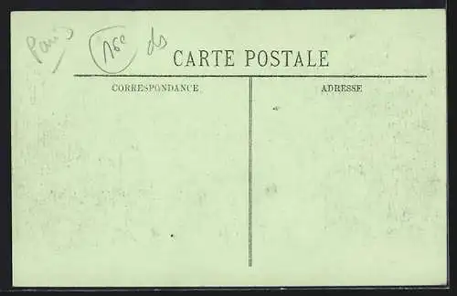 AK Paris, Inondations de janvier 1910, Rue Gros avec sacs de sable et ouvriers