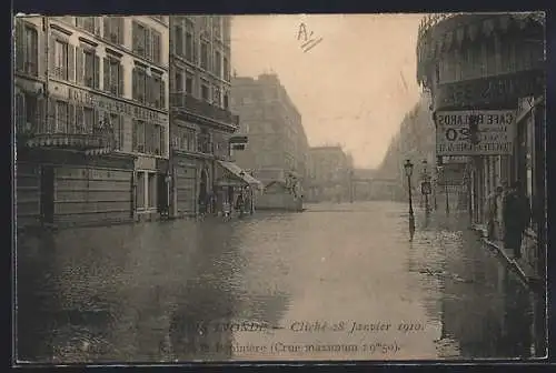 AK Paris, Rue inondée le 28 janvier 1910