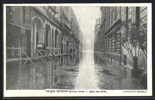 AK Paris, Rue de Lille inondée, Janvier 1910