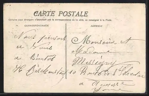 AK Paris, Inondations 1910, Attelage rue Groix inondée