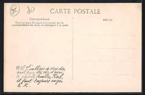 AK Courbevoie, Rue Louis-Blanc, Maison écroulée lors de la crue de la Seine, janvier 1910