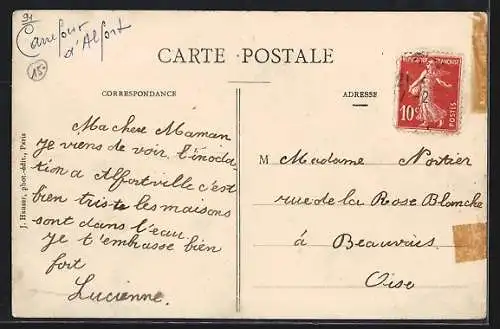 AK Maison-Alfort, Distribution de pain lors de la crue de la Seine (janvier 1910)