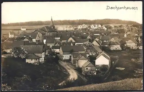 AK Dachsenhausen, Totalansicht mit Strasse aus der Vogelschau
