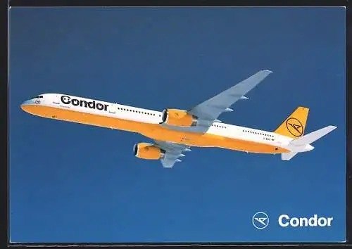AK Flugzeug, Condor Boeing 757 in der Luft