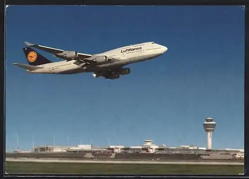 AK München, Erste Landung einer Boeing 747-400 auf dem neuen Flughafen 1991