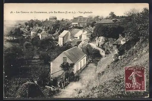 AK Les Coteaux de Chanterenne, Vue générale des coteaux près de Ste-Maure