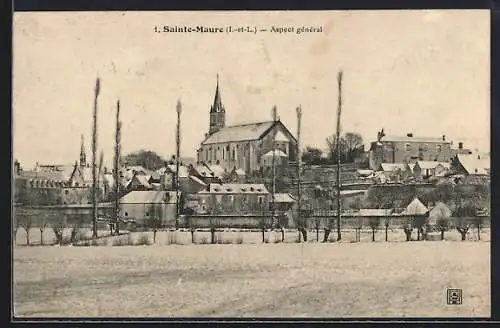 AK Sainte-Maure, Aspect général du village et de l`église