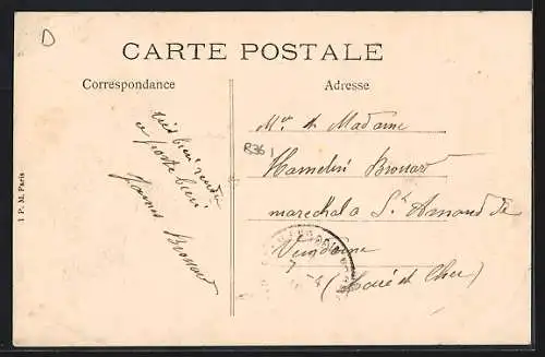 AK Saint-Laurent-en-Gâtines, Vue générale et entrée du Bourg route de Beaumont