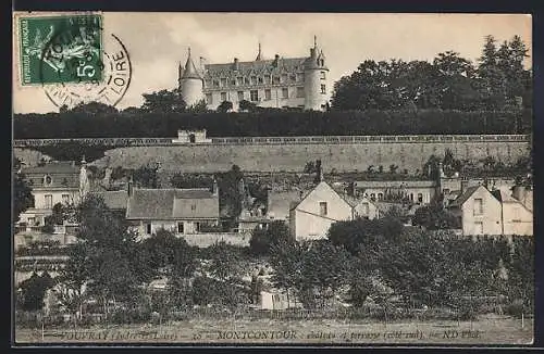 AK Montcontour /Vouvray, château et terrasse côté sud