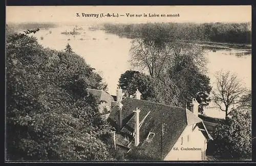 AK Vouvray, Vue sur la Loire en amont