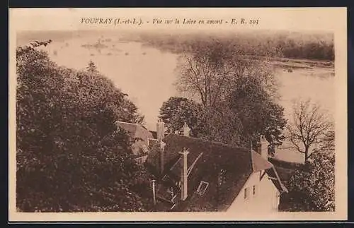 AK Vouvray, Vue sur la Loire en amont