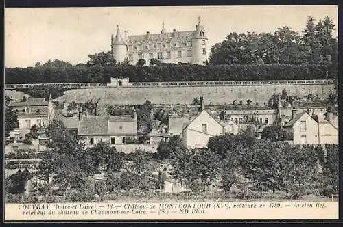 AK Vouvray, Château de Montcontour restauré en 1789, ancien fief du château de Chaumont-sur-Loire