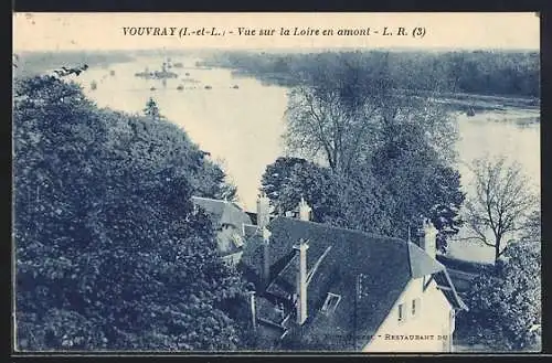 AK Vouvray, Vue sur la Loire en amont