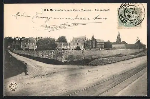 AK Marmoutier, Vue générale près de Tours