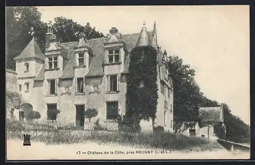 AK Reugny, Château de la Côte avec facade couverte de lierre