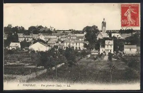 AK Vouvray, Vue générale (Sud)