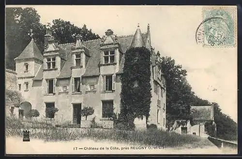 AK Reugny, Château de la Côte entouré de verdure