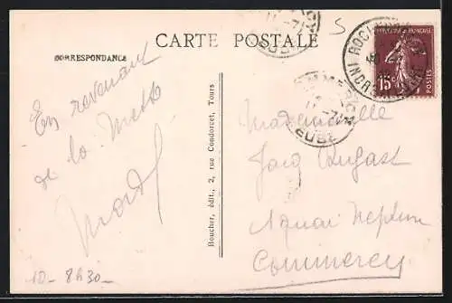 AK Rochecorbon, Vue d`ensemble du village et de l`église