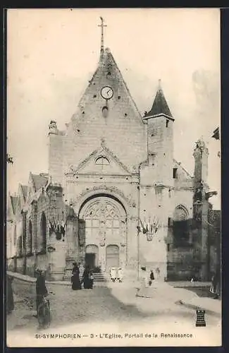 AK St-Symphorien, L`Église, Portail de la Renaissance