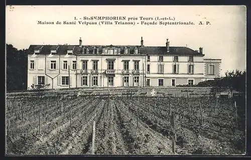AK St-Symphorien, Maison de Santé Velpeau (Villa Trianon), Facade Septentrionale
