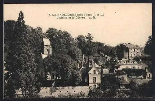 AK Sainte-Radegonde, L`Église et le Côteau près de Tours