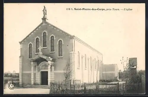 AK Saint-Pierre-des-Corps, près Tours, L`église