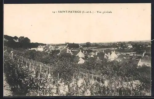 AK Saint-Patrice, Vue générale des toits et vignobles