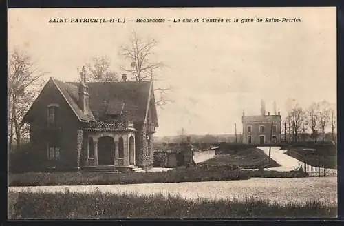 AK Saint-Patrice, Le chalet d`entrée et la gare de Saint-Patrice
