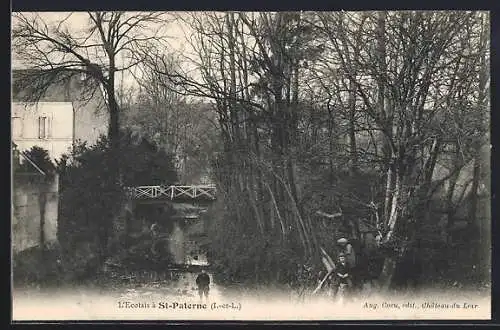 AK Saint-Paterne, L`Écotais et le pont pittoresque en hiver