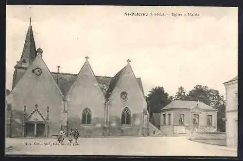 AK St-Paterne, Église et Mairie