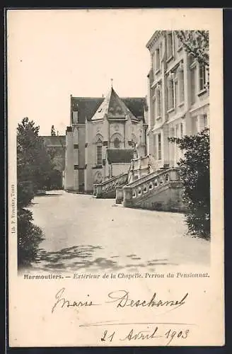 AK Marmoutiers, Extérieur de la Chapelle, Perron du Pensionnat