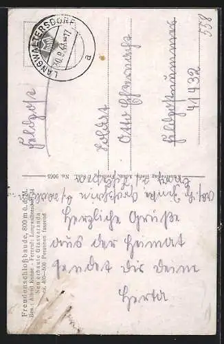 AK Langwaltersdorf, Freudenschlossbaude und Andreasbaude, Bes. Alfred Kunze