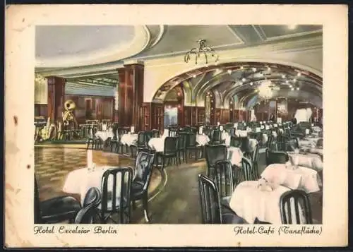 AK Berlin, Hotel Excelsior, Innenansicht mit Tanzfläche, Inh. Curt Elschner