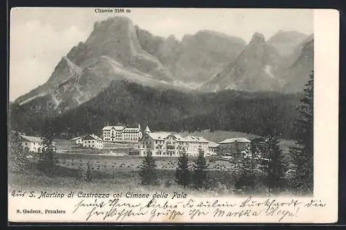 AK S. Marino di Castrozza, S. Marino di Castrozza col Cimone della Pala