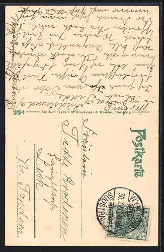 AK Frauen an einer alten friesischen Haustür