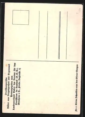 Künstler-AK Kleine Schwäbin aus den Ofener Bergen