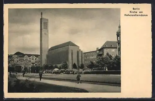 AK Berlin-Wilmersdorf, Kirche am Hohenzollerndamm