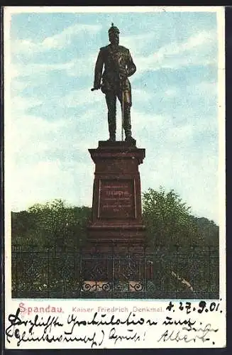 AK Berlin-Spandau, Kaiser Friedrich Denkmal