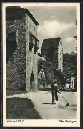 AK Schwäb. Hall, Partie am Zwinger