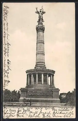 AK Berlin-Tiergarten, Ansicht der Siegessäule