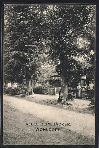 AK Hamburg-Wohldorf, Allee beim Bäcker mit Bäckerei und Bäckermeister