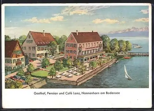 AK Nonnenhorn, Gasthof, Pension und Cafe Lanz am Bodensee