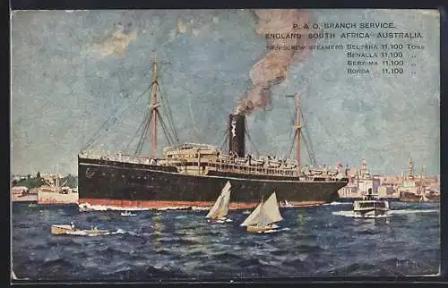 Künstler-AK Steamer Beltana der P & O