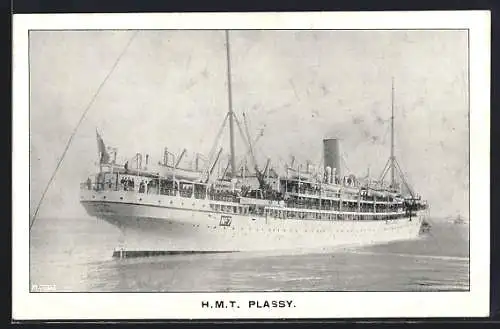 AK HMT Plassy auf See