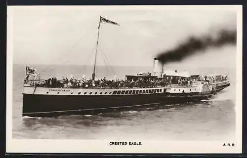 AK Schaufelraddampfer Crested Eagle in voller Fahrt