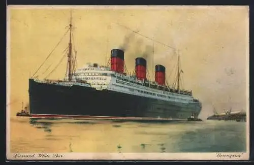 Künstler-AK Passagierschiff Berengaria, Cunard White Star Liner