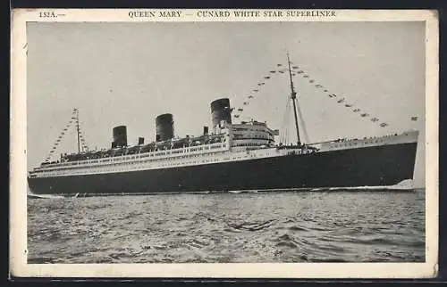AK Superliner Queen Mary der Cunard White Star Line