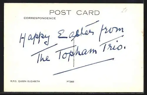 AK RMS Queen Elizabeth auf See