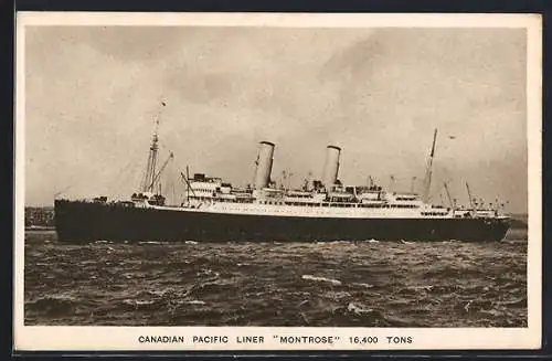AK Passagierschiff Montrose in ruhigen Gewässern