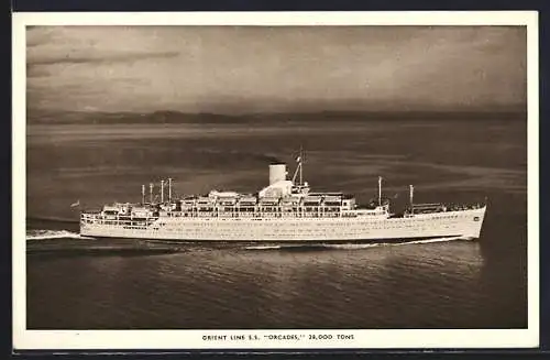 AK Passagierschiff S.S. Orcades in Fahrt, Orient Line
